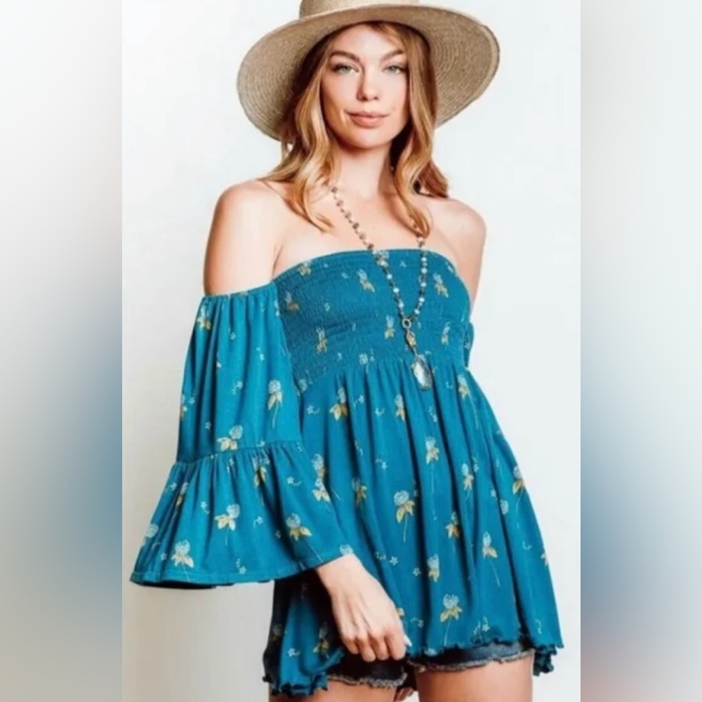 NWOT Free People Lana Off Shoulder Tunic